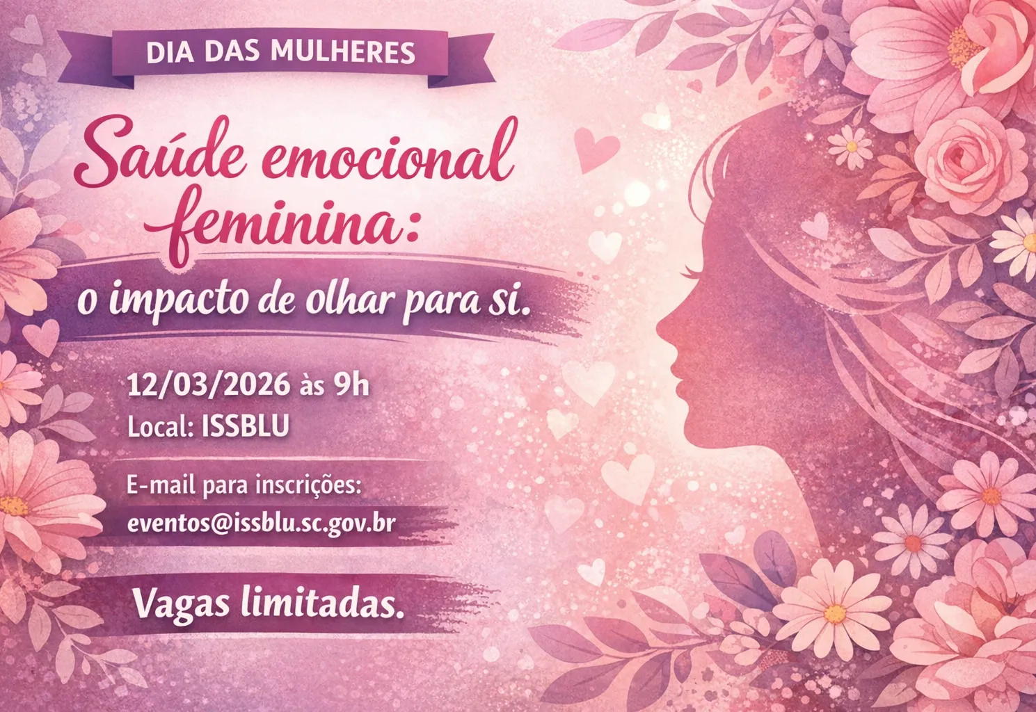Evento: Saúde emocional feminina: o impacto de olhar para si.